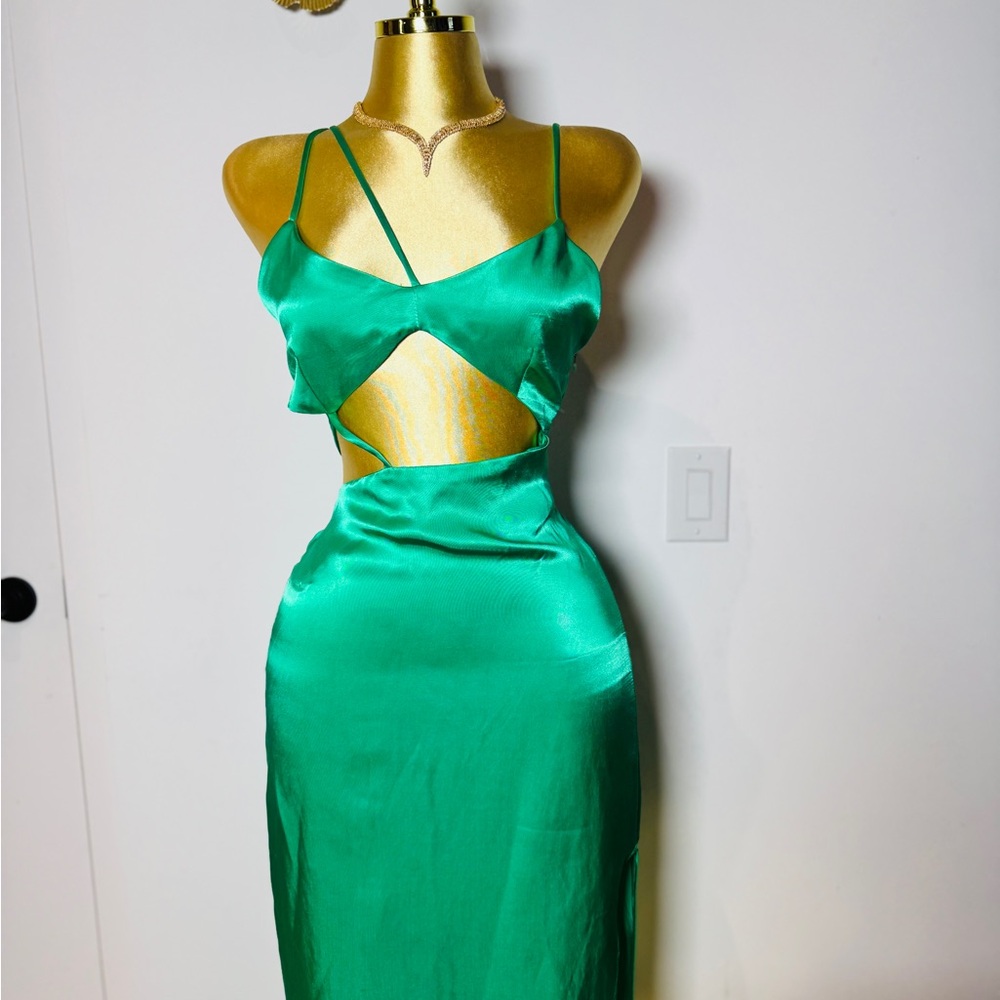 Zara Green Backless Dress